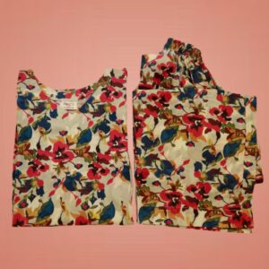 2 pcs lawn floral coord suit